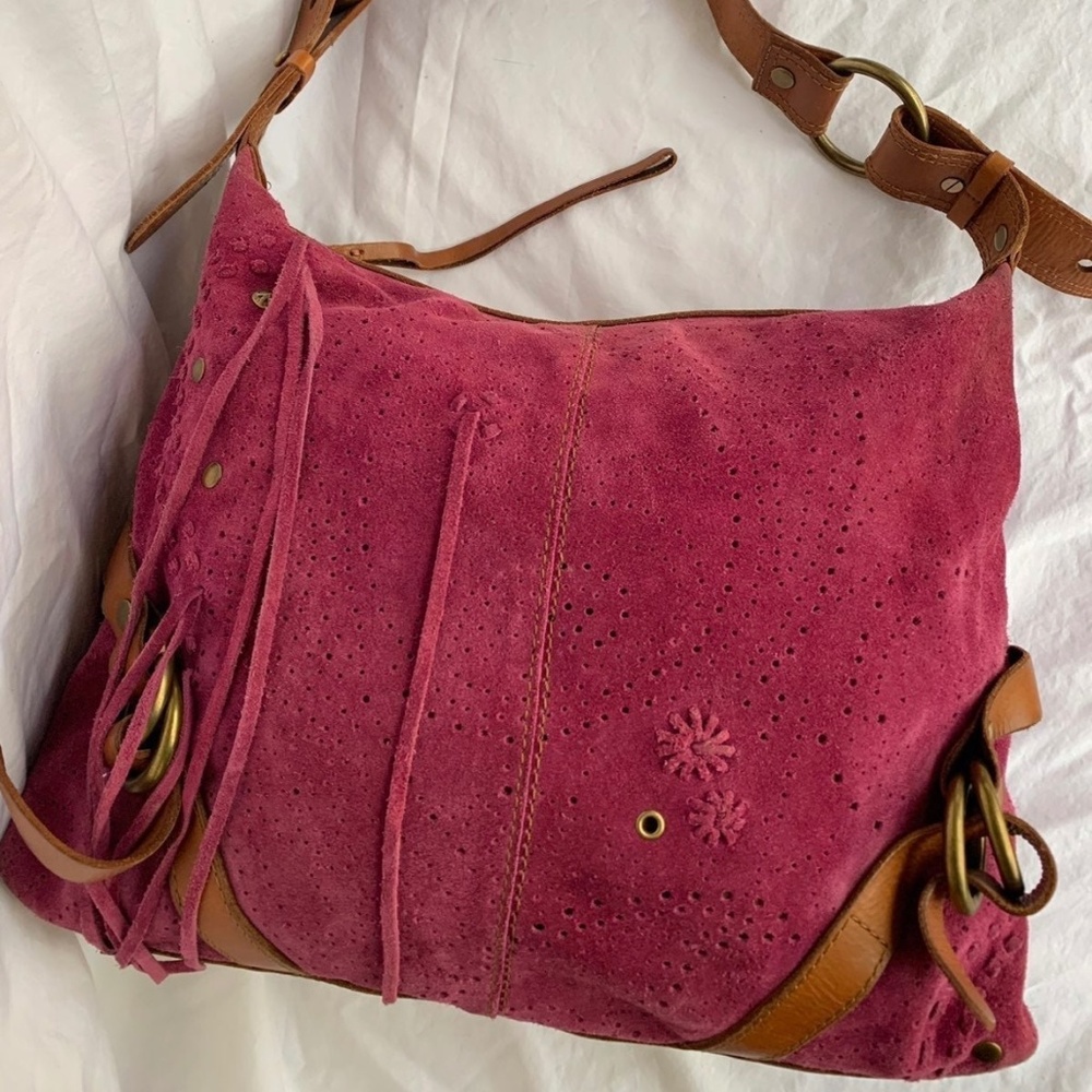 ISO Lucky Pink Suede Hobo